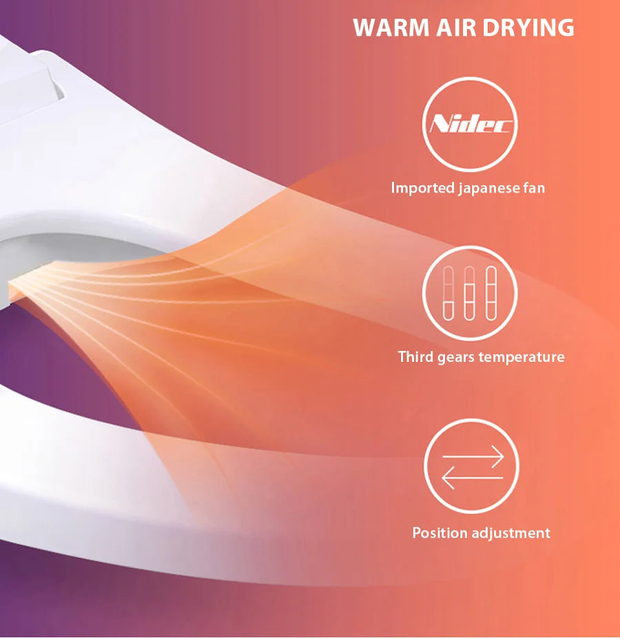 Ecofresh smart toilet seat cover electronic bidet cover clean dry seat heating wc intelligent toilet seat cover child seat