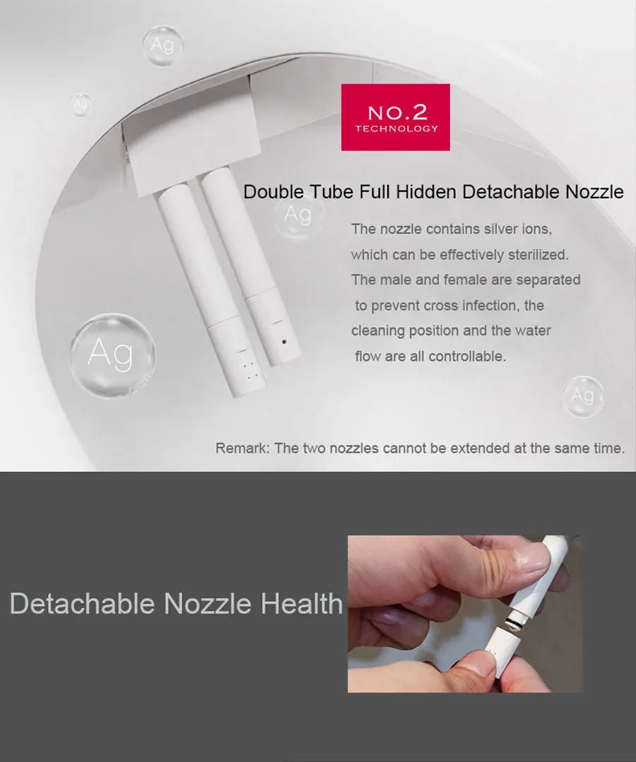 Ecofresh smart toilet seat cover electronic bidet cover clean dry seat heating wc intelligent toilet seat cover child seat