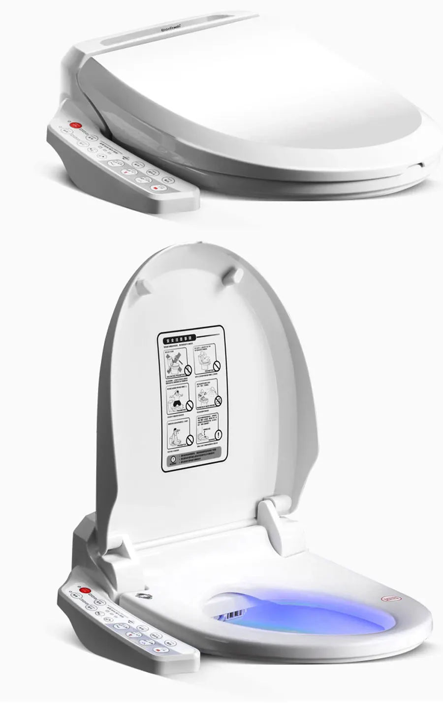 Ecofresh smart toilet seat cover electronic bidet cover clean dry seat heating wc intelligent toilet seat cover child seat