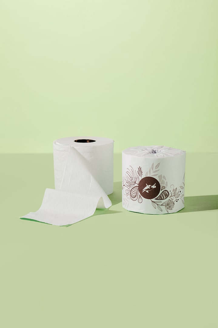 100% Recycled 2-Ply Toilet Paper – 36 Rolls, Plastic-Free