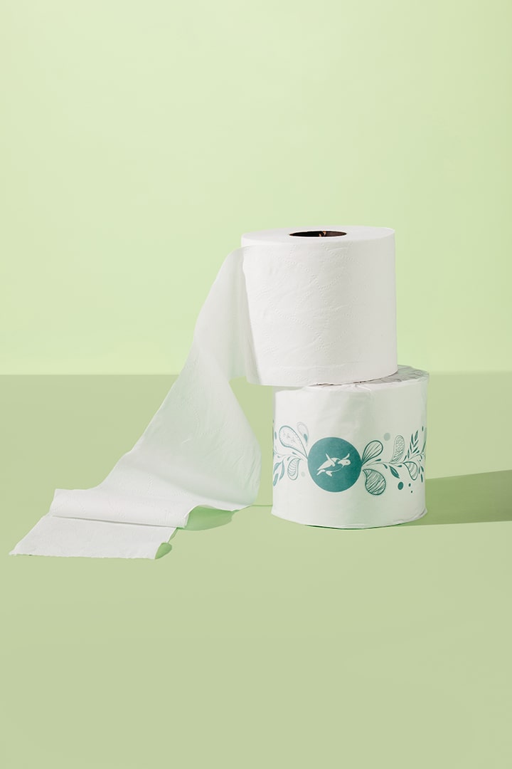 100% Recycled 2-Ply Toilet Paper – 36 Rolls, Plastic-Free