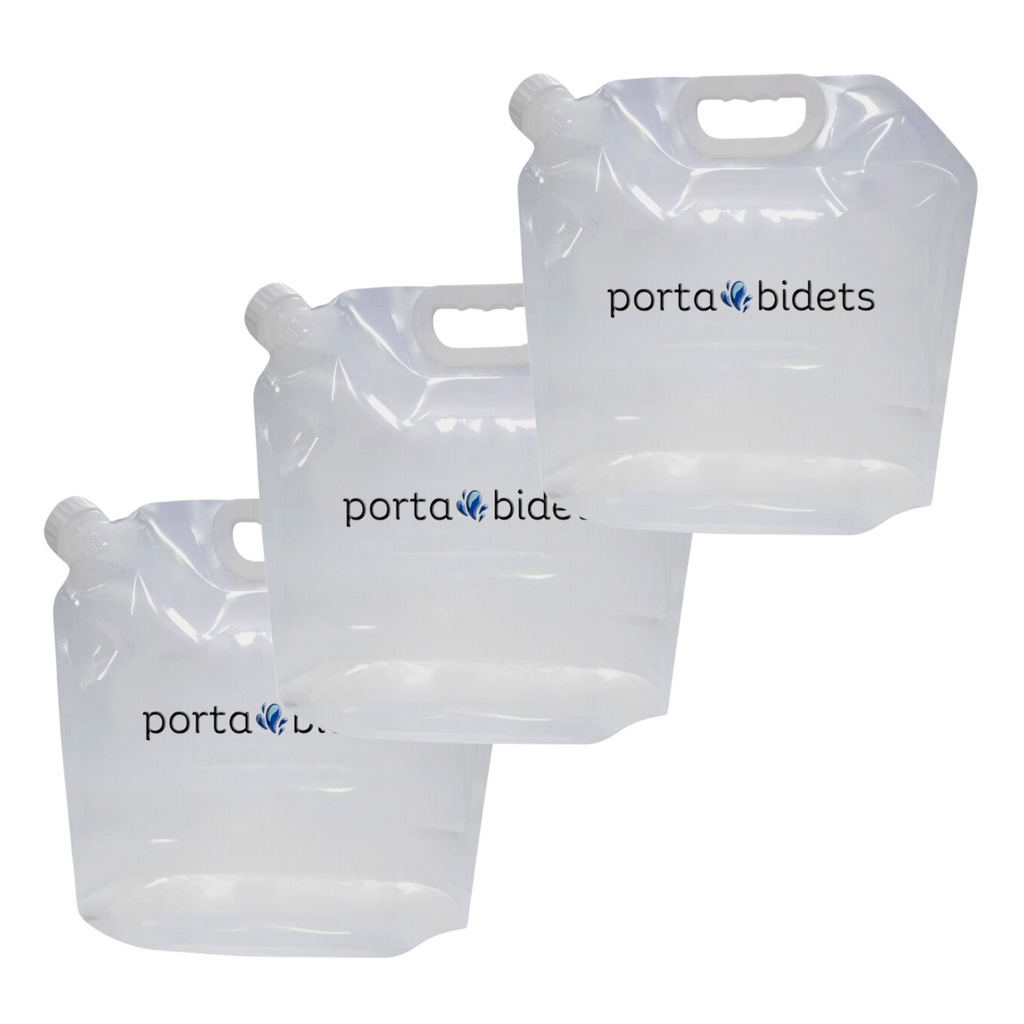 5L Water Bag for Travel Bidet – Pack of 3 Collapsible Bags